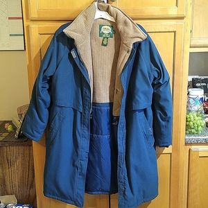 Cabela's Ladies XL Blue Waterproof Coat